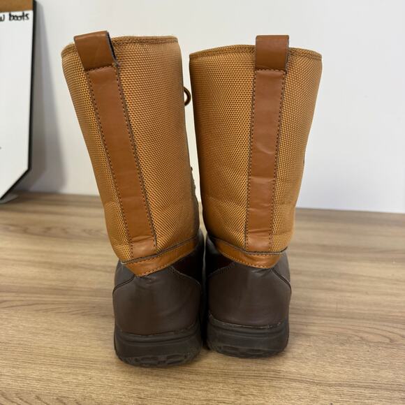 Ralph Lauren Men’s Brown Dark Brown Toe Snow Rain Boots Size 7 - Picture 3 of 13